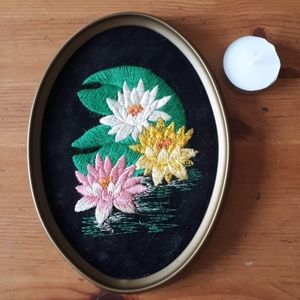 Vintage Embroidery Lily Art